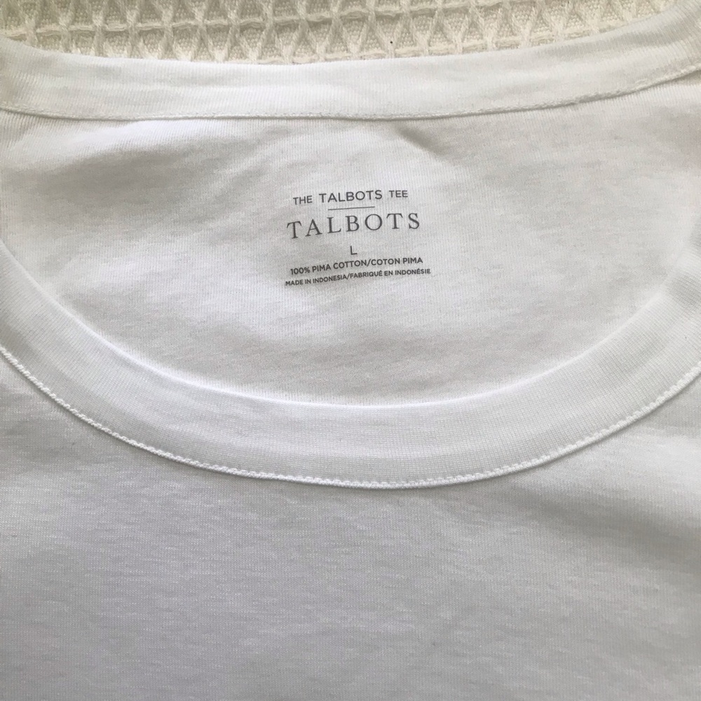 Talbots Crisp White Tee - Picture 4 of 5